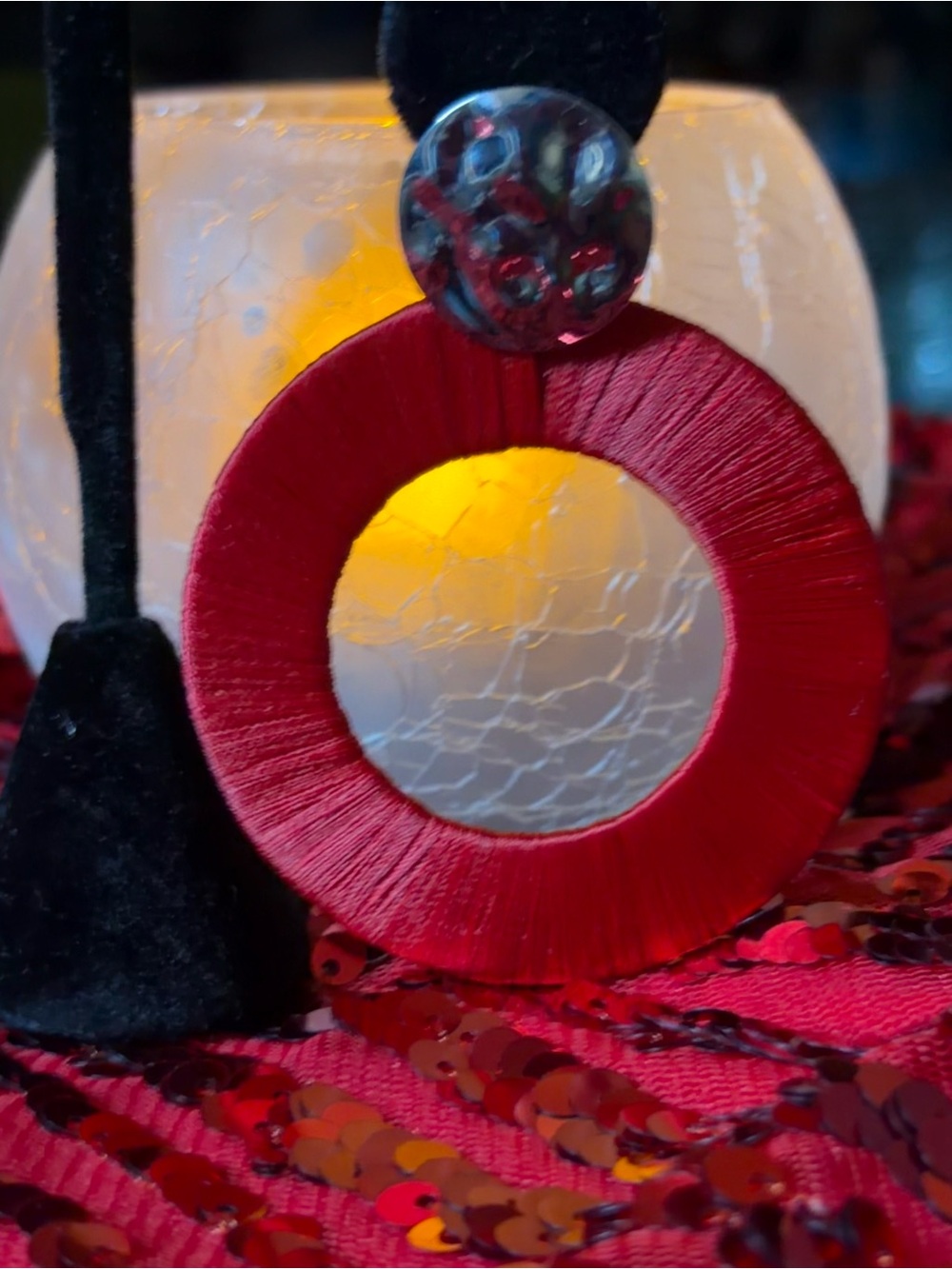 Post back red earrings